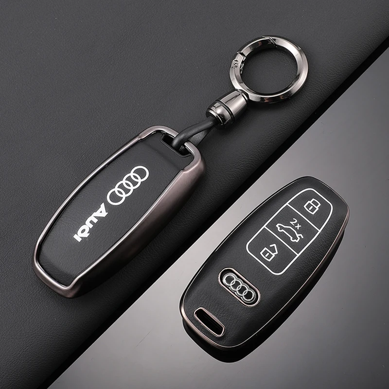 Key Case Cover Soft TPU Car Remote Key Case Cover Keyless Protection Shell Fob for Audi A3 A4 B9 A6 A7 4K A8 E-tron Q5 Q8 C8 D5 SQ8 Accessories