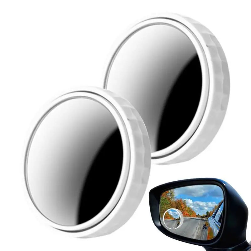 

Car Mirror Blindspot Mirror Wide Angle Round 360 Degree Rotate View Mirror Adjustable HD Glass Convex Side Mirror Maximize