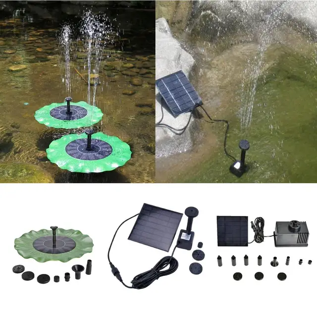 Teljesítményű Panel Tó Medence És Kerti Öntözőszivattyúkkészlet 180L/H 7V Dekoráció - Image 4