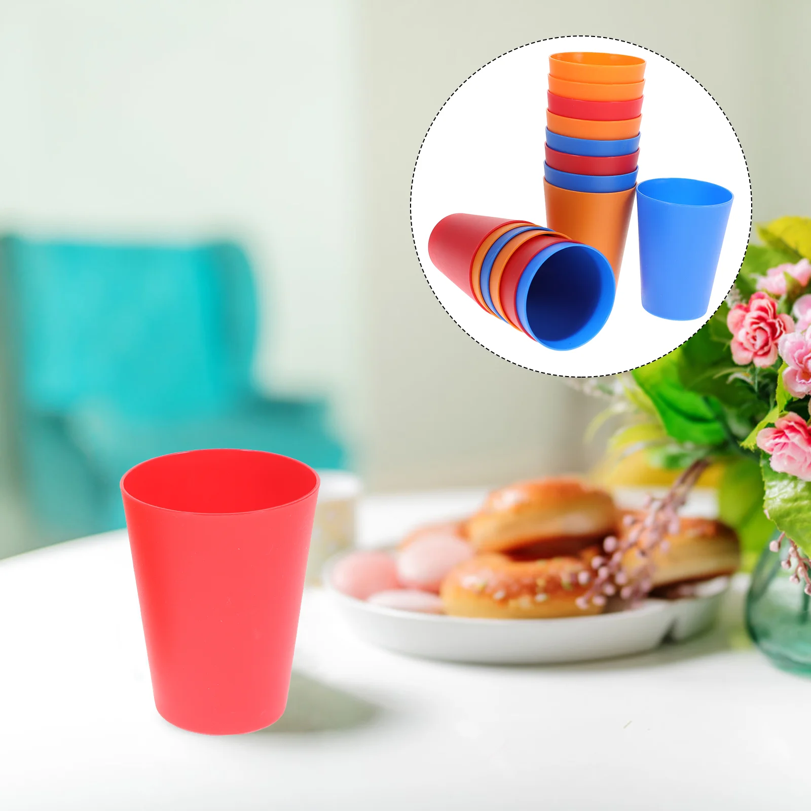 

Cups Plastic Reusable Unbreakable Tumblers Party Water Drinking Colorful Neon Cup Tea Tumbler Glasses Multi Shot Homemug