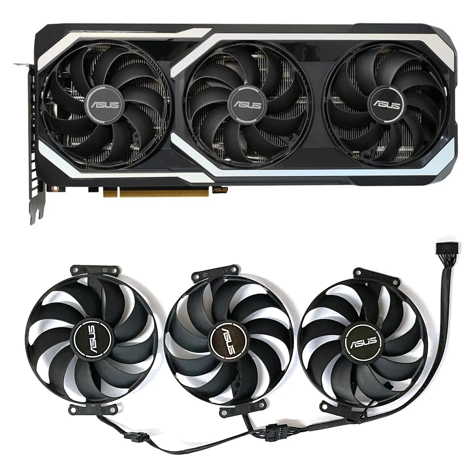 Muslimatext129215Su 90Mm 7Pin Rtx3070 Gpu Cooler Per Asus Geforce Rtx 3070 3060 Ti Megalodon Gaming Gpu Cooler Fan