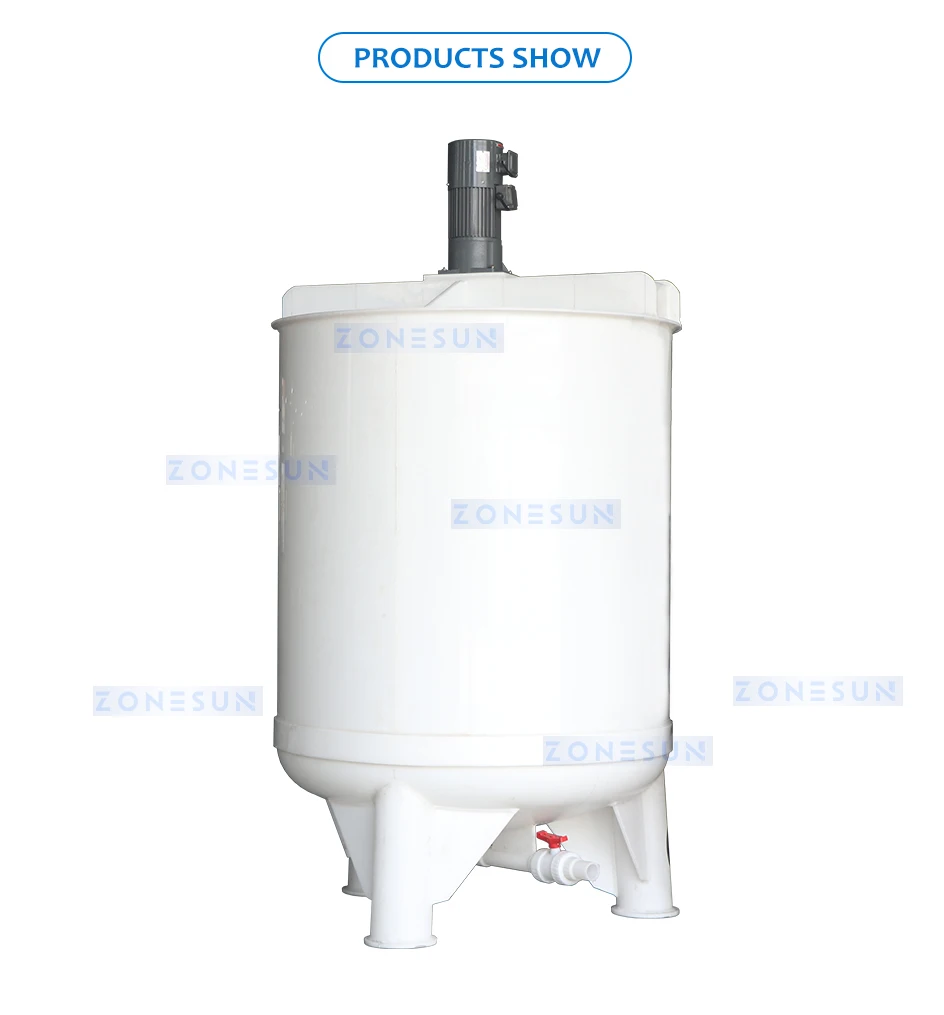 ZONESUN ZS-PPMT1500L PP Mixing Tank for Corrosive Liquid