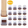 8Pcs Chair Leg Cap Covers Feet Floor Protections Mat For Home Furniture Dining Table Seat Foot Decoration 1