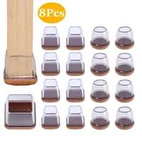 8Pcs Chair Leg Cap Covers Feet Floor Protections Mat For Home Furniture Dining Table Seat Foot Decoration 1