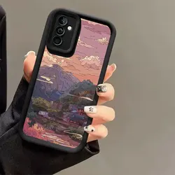 Japanese Mountain Village Soft TPU Airbag Phone Case Cover - Galaxy Note20 (Black - MF414)
