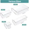 25 PCS Clear Plastic Drawer Organizer Set, 4 Sizes Desk Drawer Divider Organizers and Storage Bins for Makeup, Jewelry, Gadgets 3