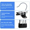 10/20Pcs Metal Windproof Hanger, Stainless Steel Hooks,For Clothes Home Pants Coat Non-slip Drying Hangers With Adjustable Clips 5