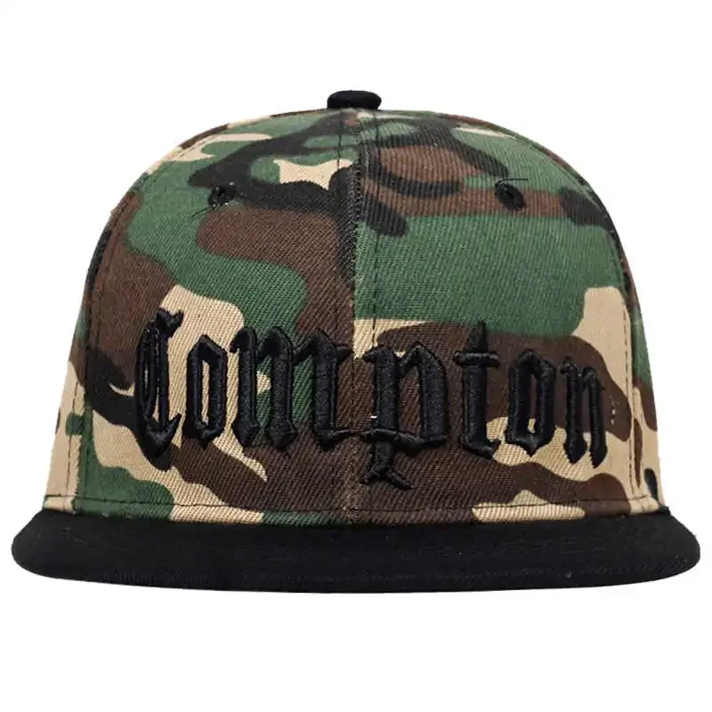 2023 New COMPTON Embroidery Baseball Cap Hip Hop Snapback Caps Flat Fashion Sport Hat for Unisex Adjustable Sunscreen Dad Hats