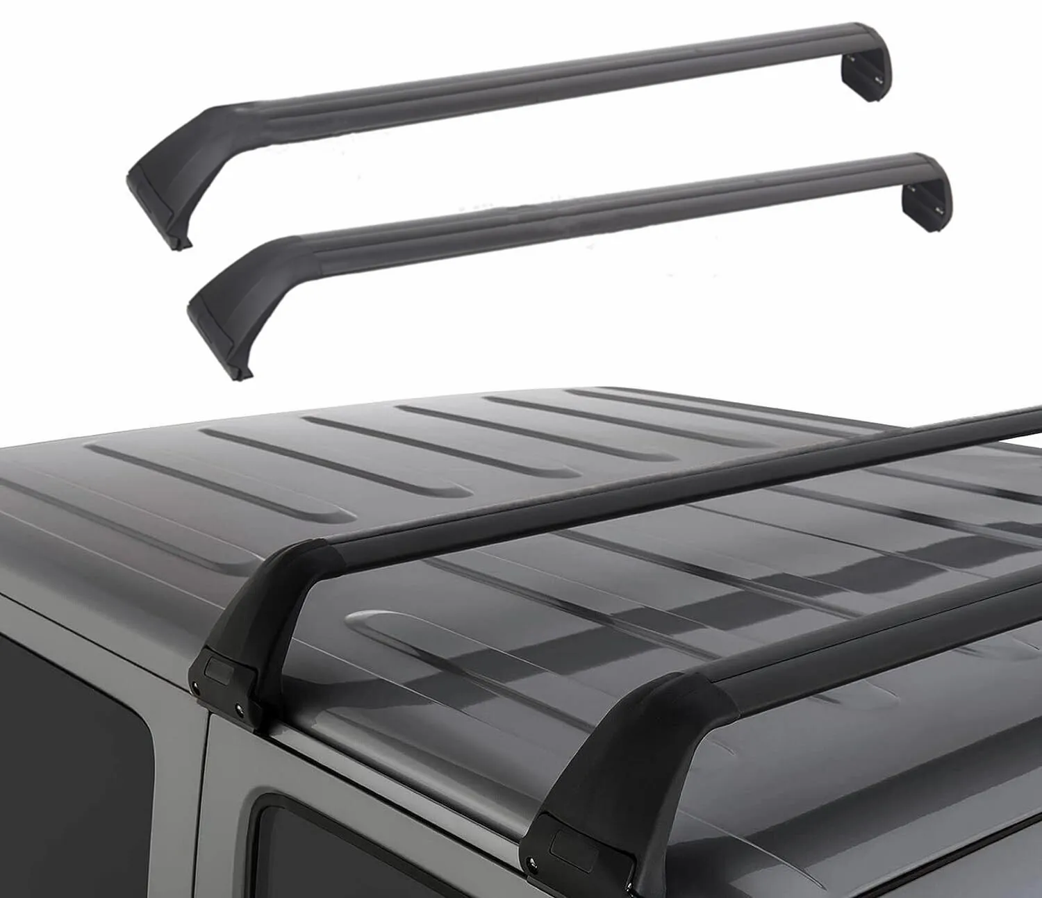 

Roof Rack Cross Bars Cargo Carrier Aluminum Luggage Racks For JEEP Wrangler JK JL 07-22 Unlimited 4 Door Gladiator JT Hard Top