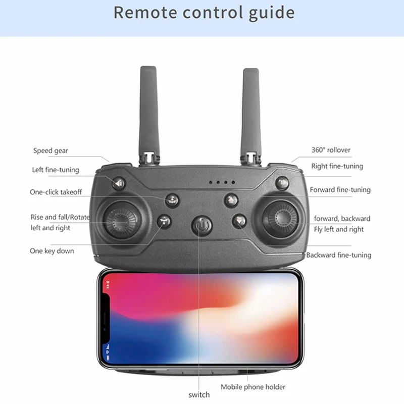 Drone Quadcopter New MINI E99Pro RC Drone 4K Professional Wide Angle Dual HD Camera Foldable 5G WIFI FPV Height Hold