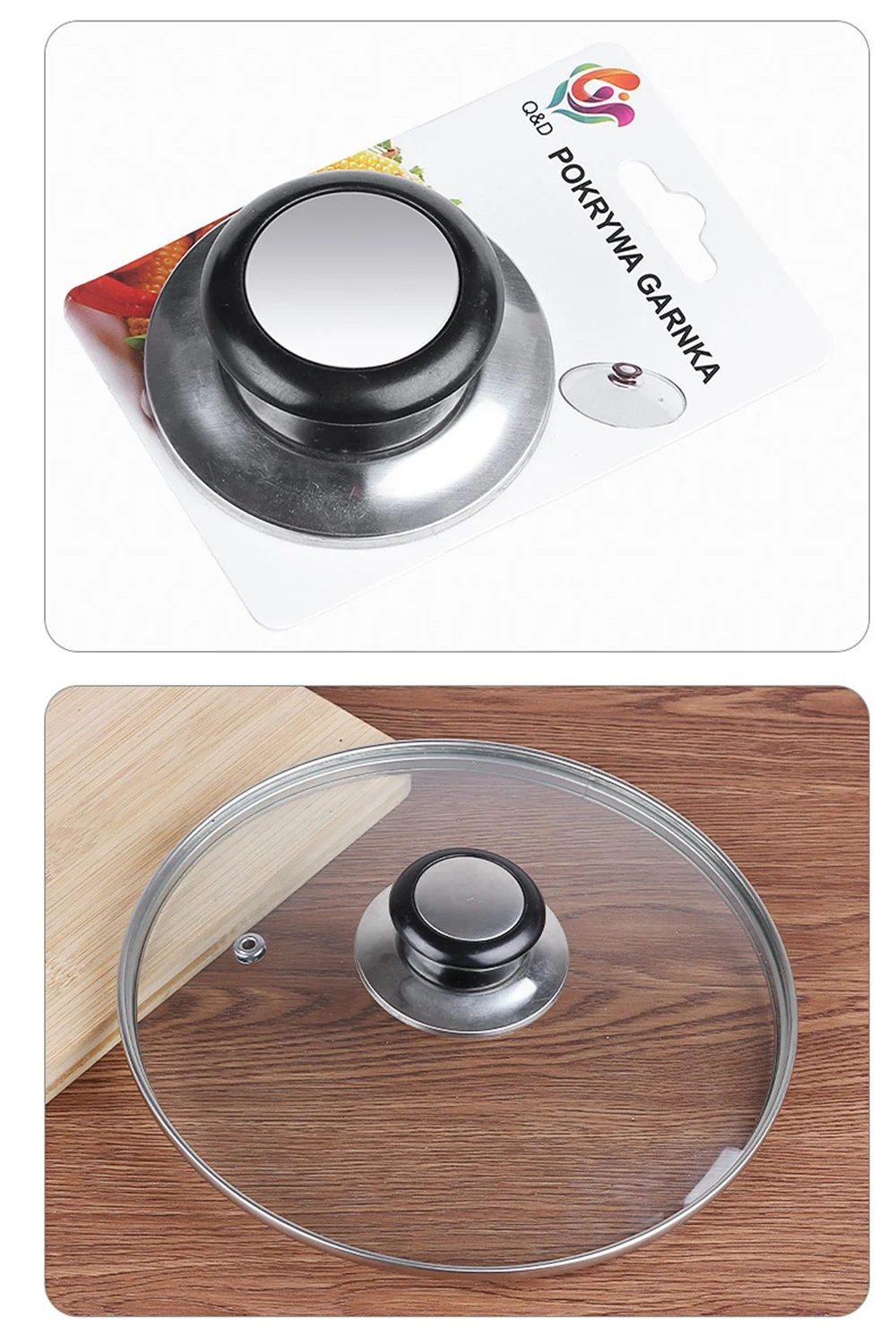 Description Picture 6 of itemReplacement Lifting Handle Universal Pot Lid Holding Handle Glass Lib Cover Knob For Kitchen Cookware Handgrip