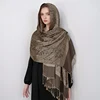 [T003] 1pc Bohemian Fashion Paisley Jacquard Pashmina Scarf Tassel Ladies Hijab Shawl Wrap Winter Suitable For Daily Wear 3