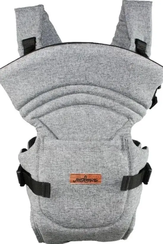 Molmini Plus Bel Supported Kangaroo Gray-ergonomic baby carrier Hipseat carrier 3 In 1 front ergonomic kangaroo baby (N)