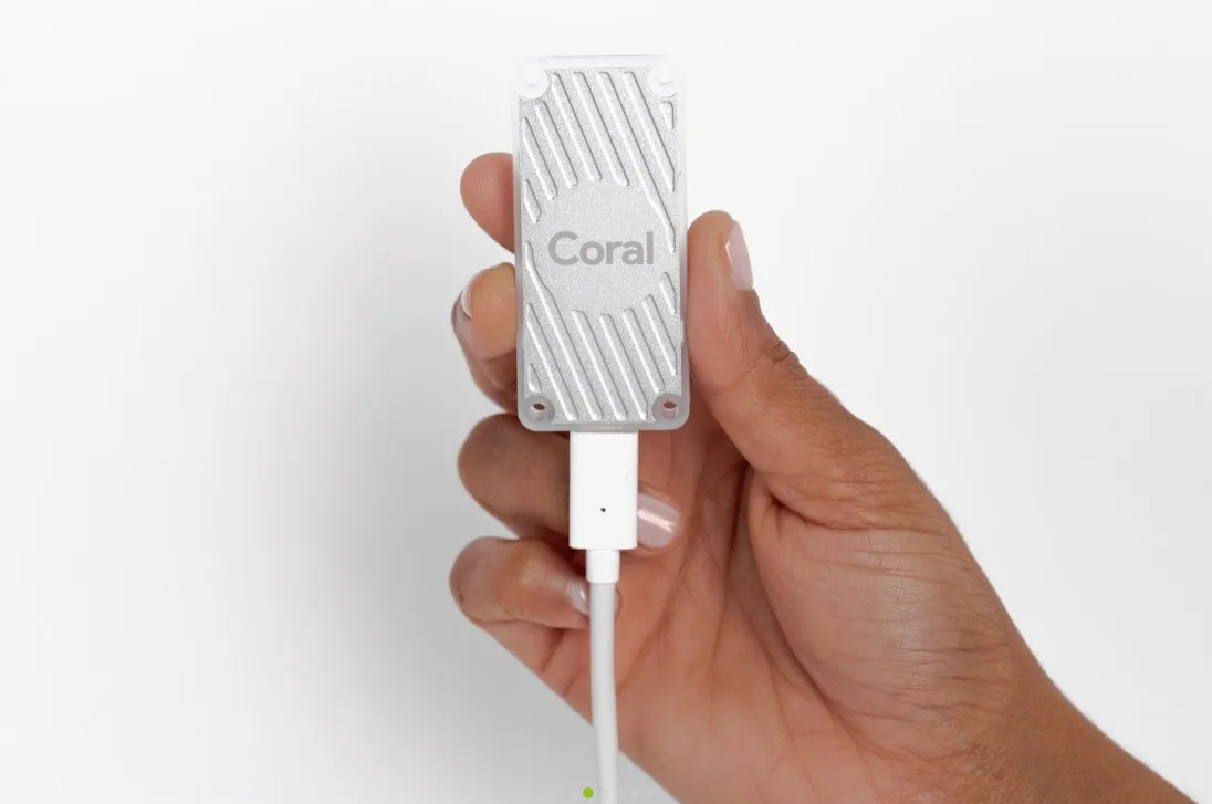 USB accelerator Coral with Google Edge TPU ML accelerator coprocessor for macOS Windows 10 Google Cloud