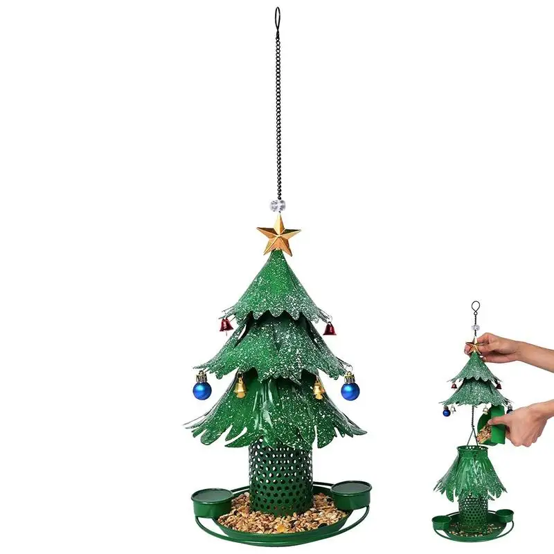 

Кормушки для птиц в форме рождественской елки, водонепроницаемые S НАРУЖНЫЕ кормушки для диких птиц, для сада, двора, уличное украшение