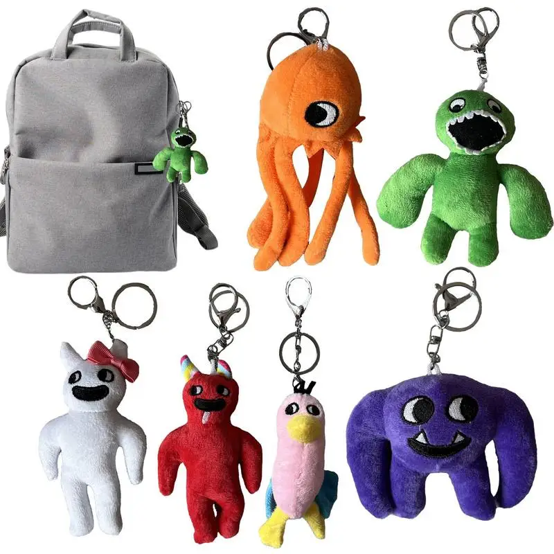 6Pcs Colorful Game Animal Plush doll Keychain Stuffed Jumbo Josh Doll Kids Game Birthday Party Gift For Best Friends Fans лежанка манчестер best friends 49 х 45 х 16 см серая