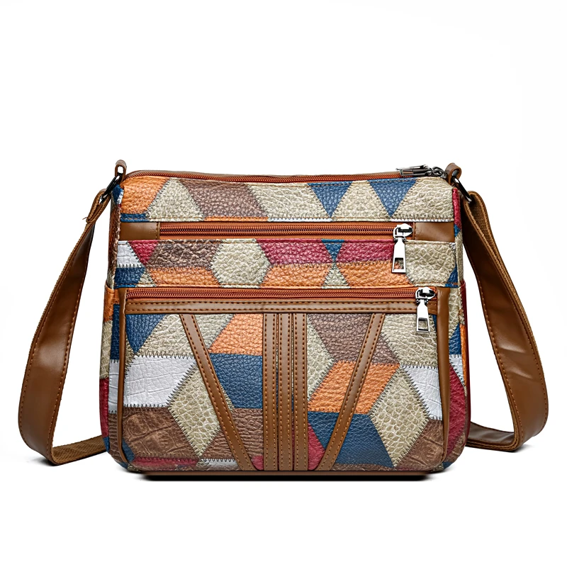 Women's retro crossbody bag, adjustable shoulder strap length, zipper closure, suitable for daily commuting and leisure outings,