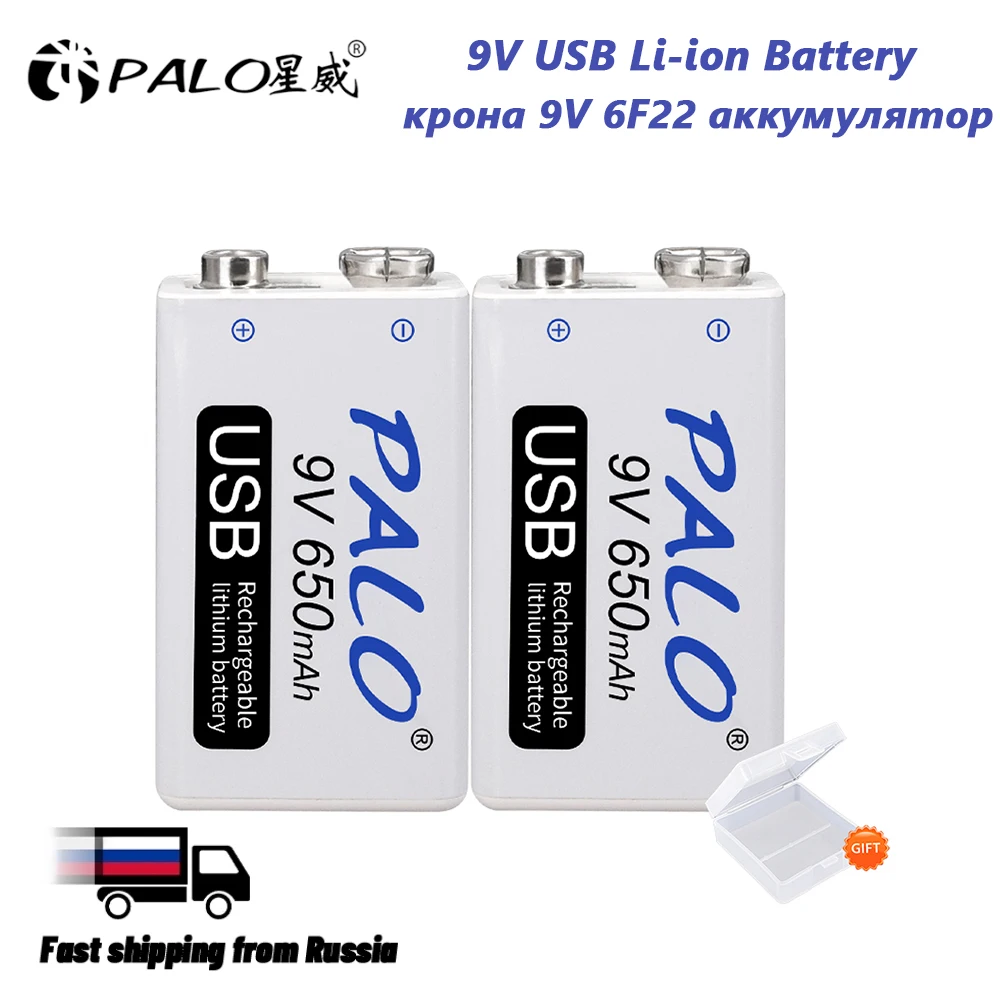 6f22 Rechargeable Battery 9v Usb  Palo Rechargeable Batteries 9v