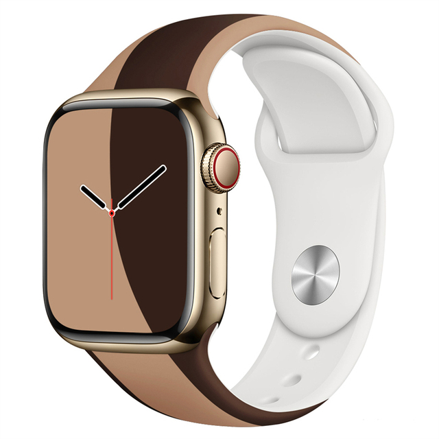 Silicone Strap for Apple Watch Band 45mm 44mm 42mm 40mm 41mm 38mm Rubber Sport watchband belt bracelet iWatch 7 6 5 4 3