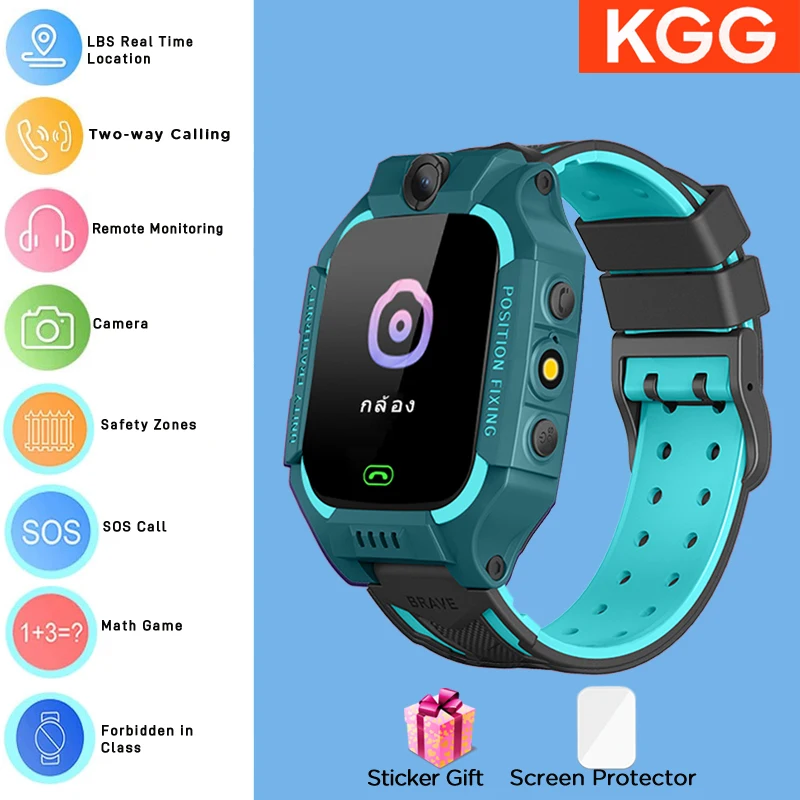 MONTRE CONNECTÉE ENFANT Q19 SOS GPS caméra étanche avec SIM - Cadeau idéal EUR 19,90 - FR