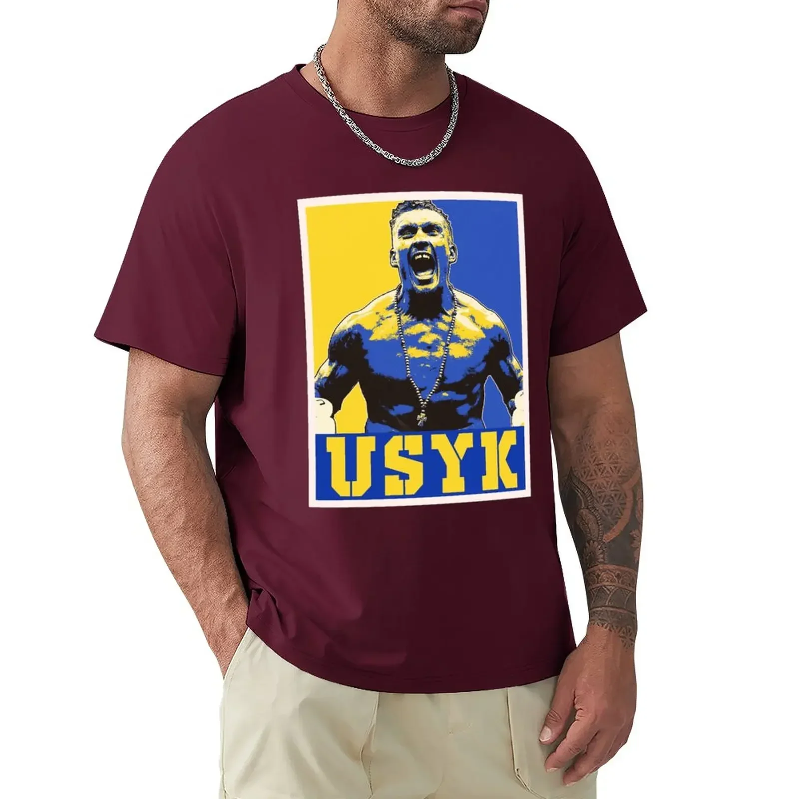 Забавные подарки Gennady Golovkin в стиле Харадзюку на заказ для мальчиков и девочек Oleksandr Usyk Ретро винтажная графика летние топы Мужские Простые