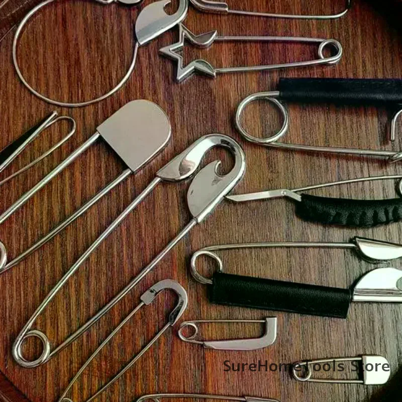 1pc Large Pins For Clothing Smooth Metal Safety Pins Jeans Dress Scarf Adjustable Pins