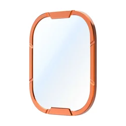Premium Tempered Glass Screen Protector with Metal Bumper - Anti - Scratch - iwatch Ultra 2 (Orange)