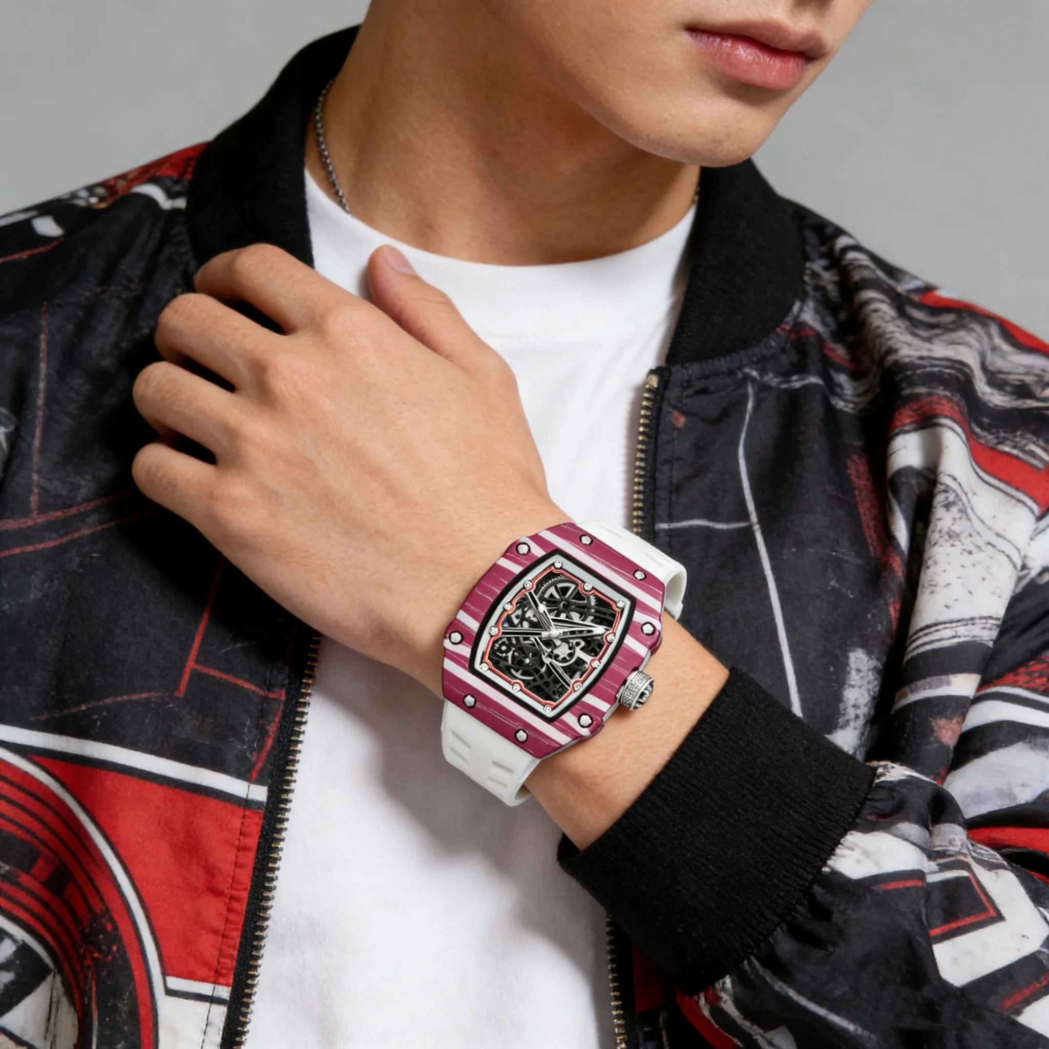 New Sports Fashion Quartz Watch for Men and Women, Ultra-Thin Barrel Series, Trendy and Fashionable, with Luminous Display, Silicone Strap, Electronic Quartz Movement, Suitable for Men, Ideal Gift for - 5