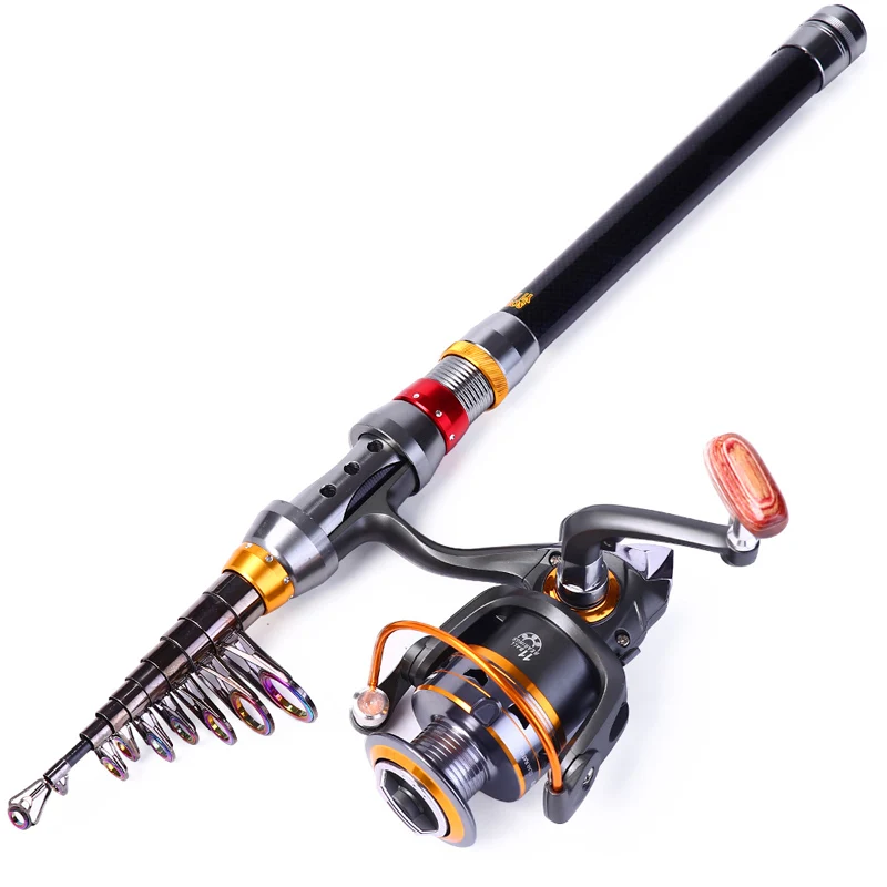 Sougayilang Spinning Fishing Rod Combo 1.8-3.6M Telescopic Rod 5.0