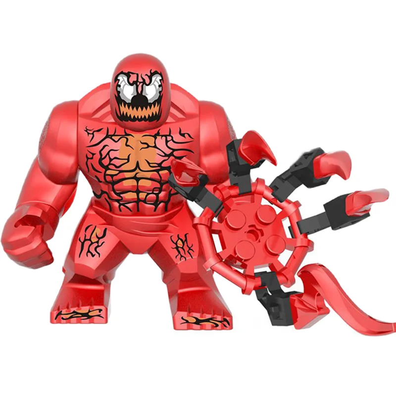 Building Blocks Marvel Transformation Figures Big Goblin Spiderman Iron Man Venom Captain Hawk Deadpool Technic Armor Gift Toys 4