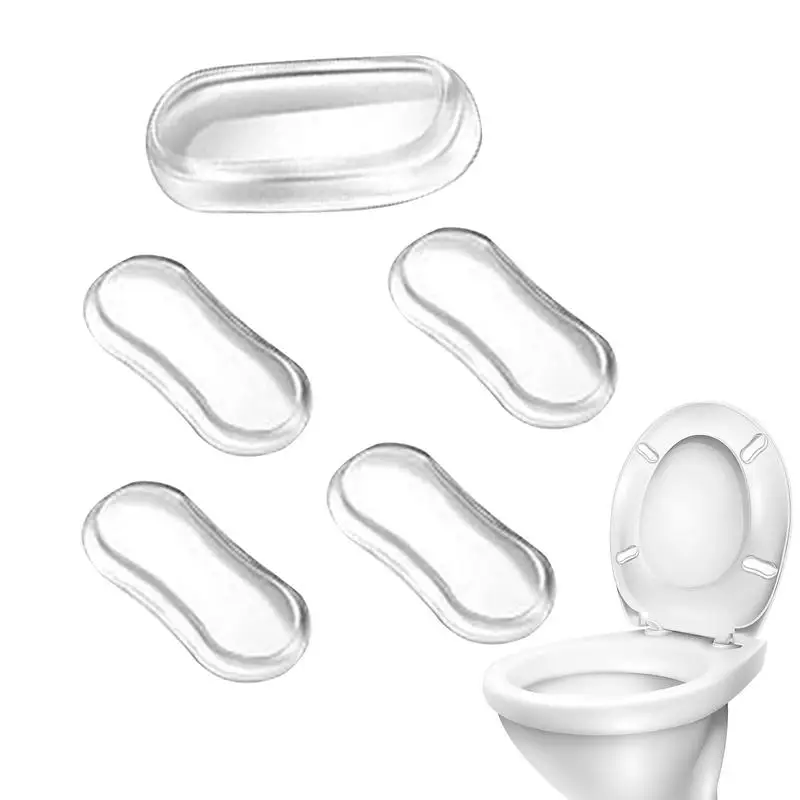 Durable Silicone Toilet Seat Bumper Toilet Seat Sticking er Attachment Shockproof Lid Pads Accessories