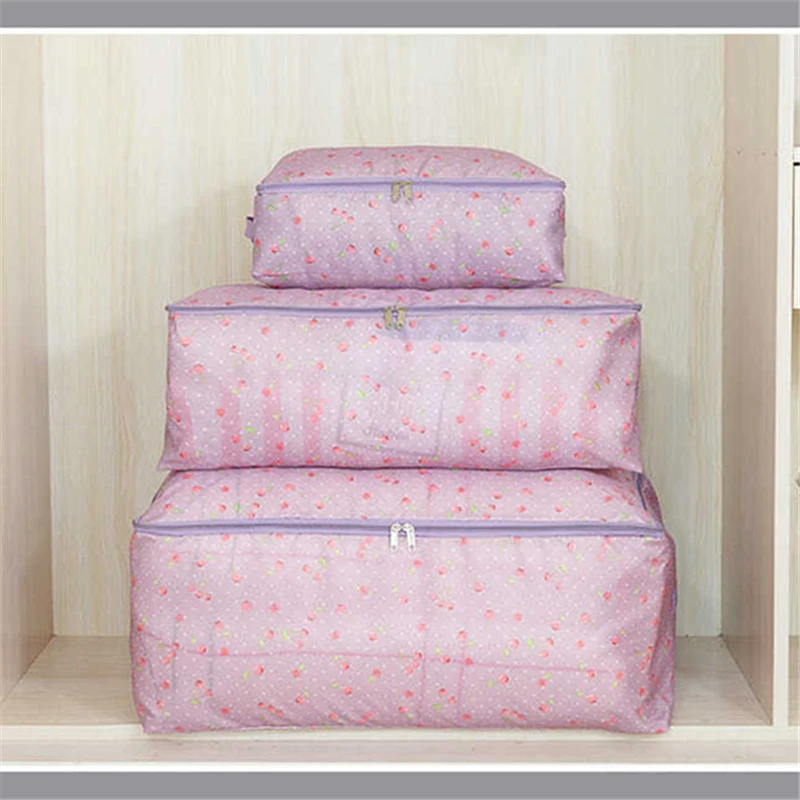 Oxford Cloth Clothes Quilt Storage Bag With Zipper Large-capacity Bedding Sundries Organizer Bag Home Dust-proof Storage Bag 3