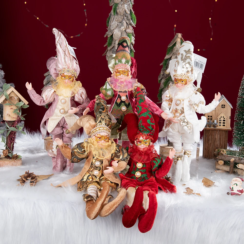 2023 Nuovo Arrivato Elves Doll Festival Decorazioni Elfo Di Natale Sullo Scaffale Vacanze Regali Per Bambini Ornamento Pieghevole Elfi Peluche