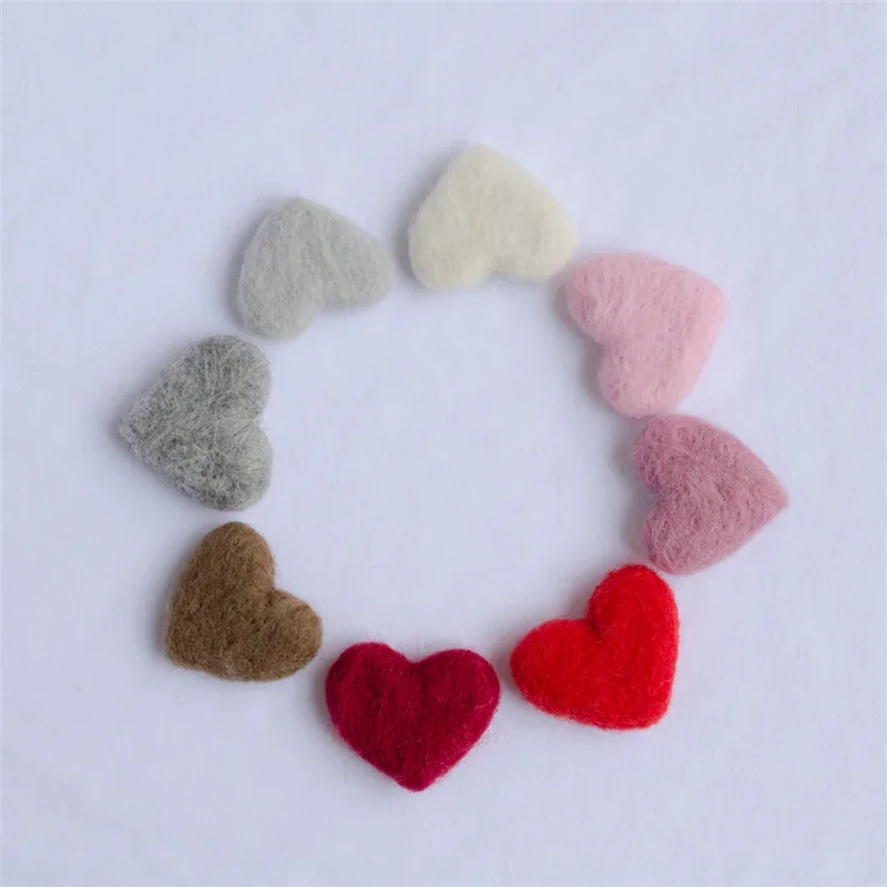 Newborn Photography Props Heart Wool  DIY  Photography Props Accessories  Photography Baby Studio Felt Love Heart  5pcs/set