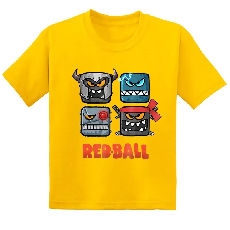 Hot Sale Red Ball 4 Print Cartoon Kids T-shirt Funny Baby Boys Girls Clothes Summer Fashion Children Cotton Short Sleeve T Shirt 5