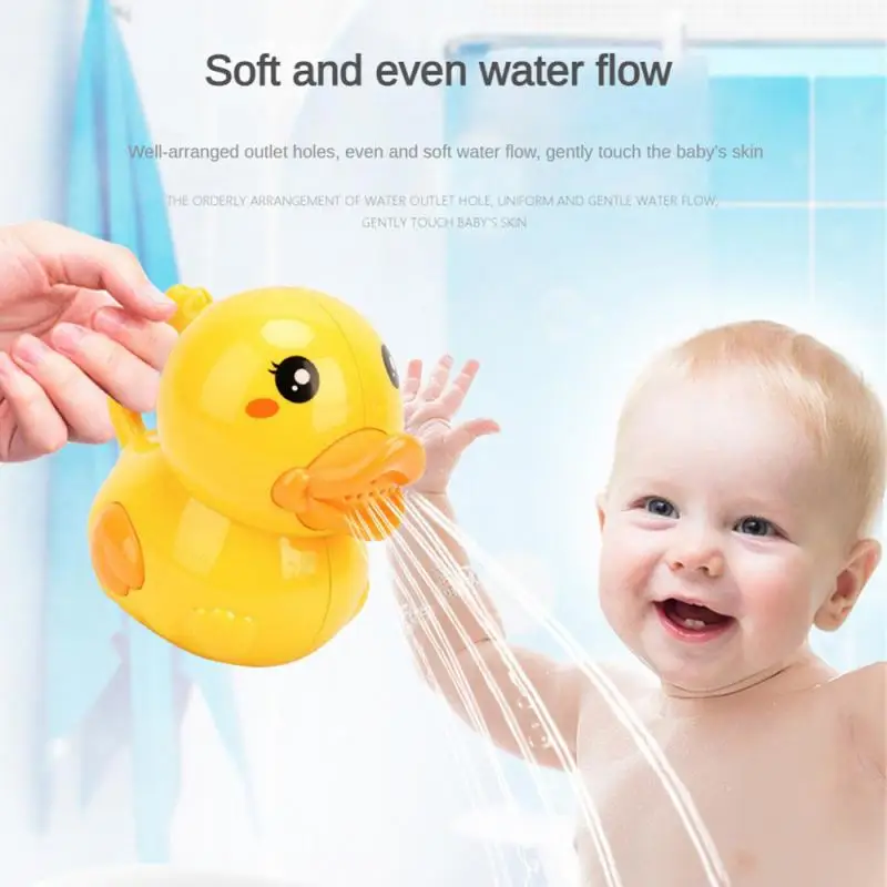1~4PCS Bath Toys Wash Hair For Baby Kid Pool Watering Can Toy Cute Duck Watering Can Bath Toy Beach Watering Pot Water Play Suit 6