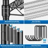 Wire Shelving, 2000 Lbs Heavy Duty 60x24x72 Inch Shelving Metal Shelves with 4" Wheels, 4-Tier NSF Steel Wire Storage Shelf 5