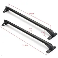 NEW 2PCS Universal Car Roof Rack Aluminum Car Roof Rack Cross Bars w/Anti-Theft Lock Adjustable Window Frame for 4or5 Door Cars 1