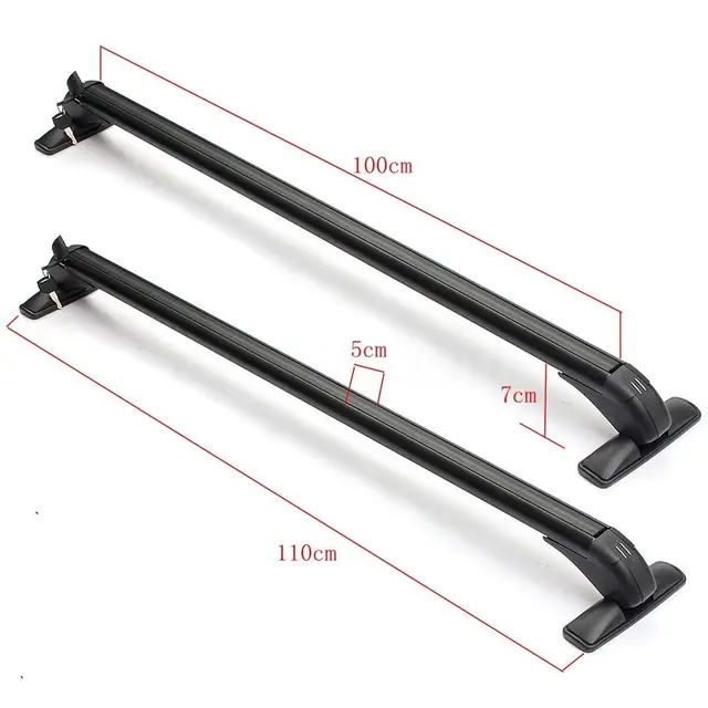 NEW 2PCS Universal Car Roof Rack Aluminum Car Roof Rack Cross Bars w/Anti-Theft Lock Adjustable Window Frame for 4or5 Door Cars 1
