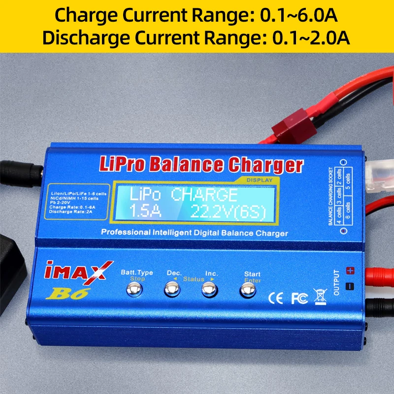 Chargeur Imax B6 80W + Alimentation 12V/5A pour Batteries LiPo/NiMH/Pb