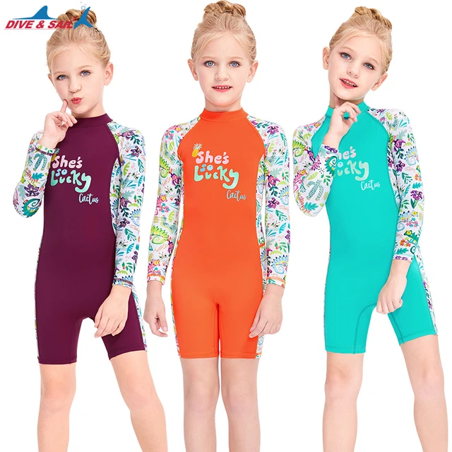 Long Sleeve Swimsuit Kids, Neoprene Swimwear