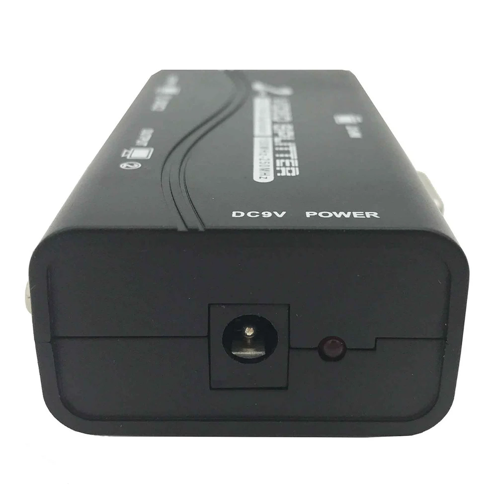Portable 1 PC to 2 Monitor Video Splitter Adapter VGA Splitter Duplicator USB cable
