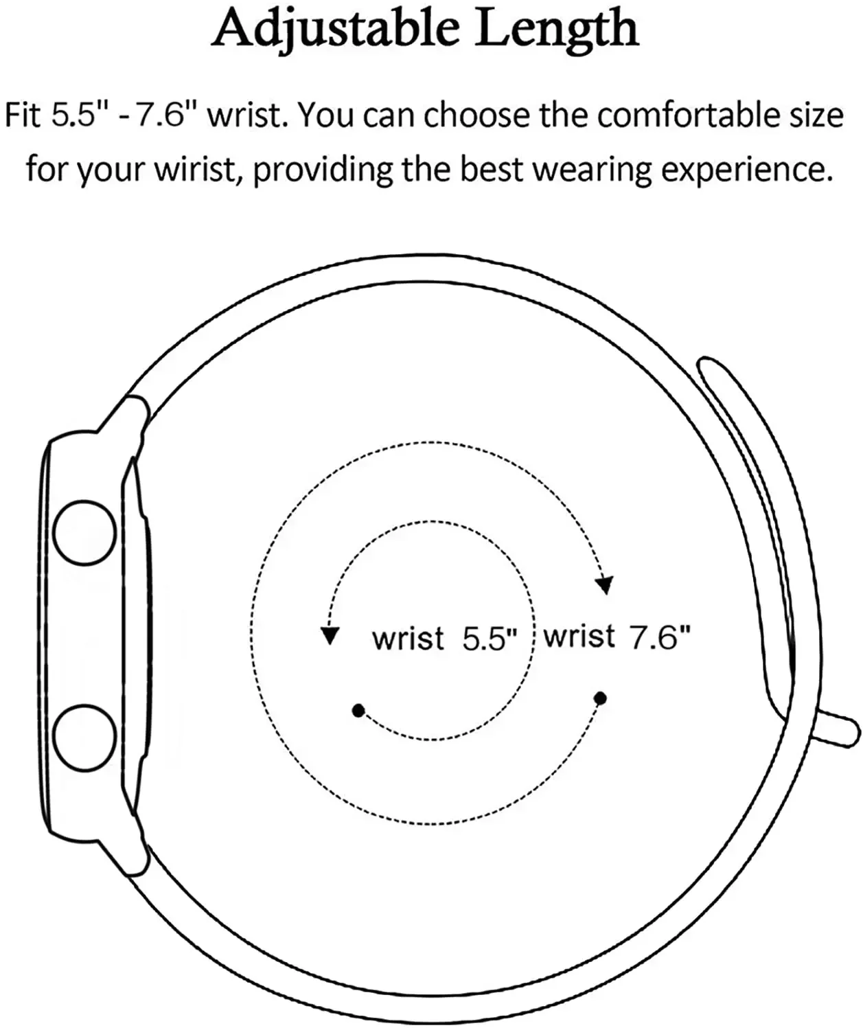 Sport Silicone Strap, 22mm - Premium Watchband