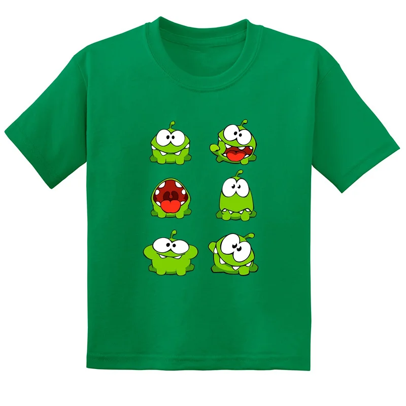Hot Game Cut The Rope Om Nom Frog Funny Kids T shirt Cartoon Baby Boys Girls Cute Clothes Summer Casual Children Cotton T-Shirts 3
