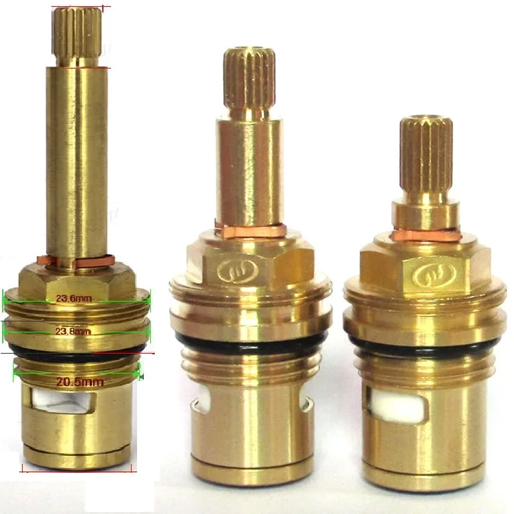 MTTUZKAllcopperG12ToothFaucetValveCoreHotColdBrassSpool