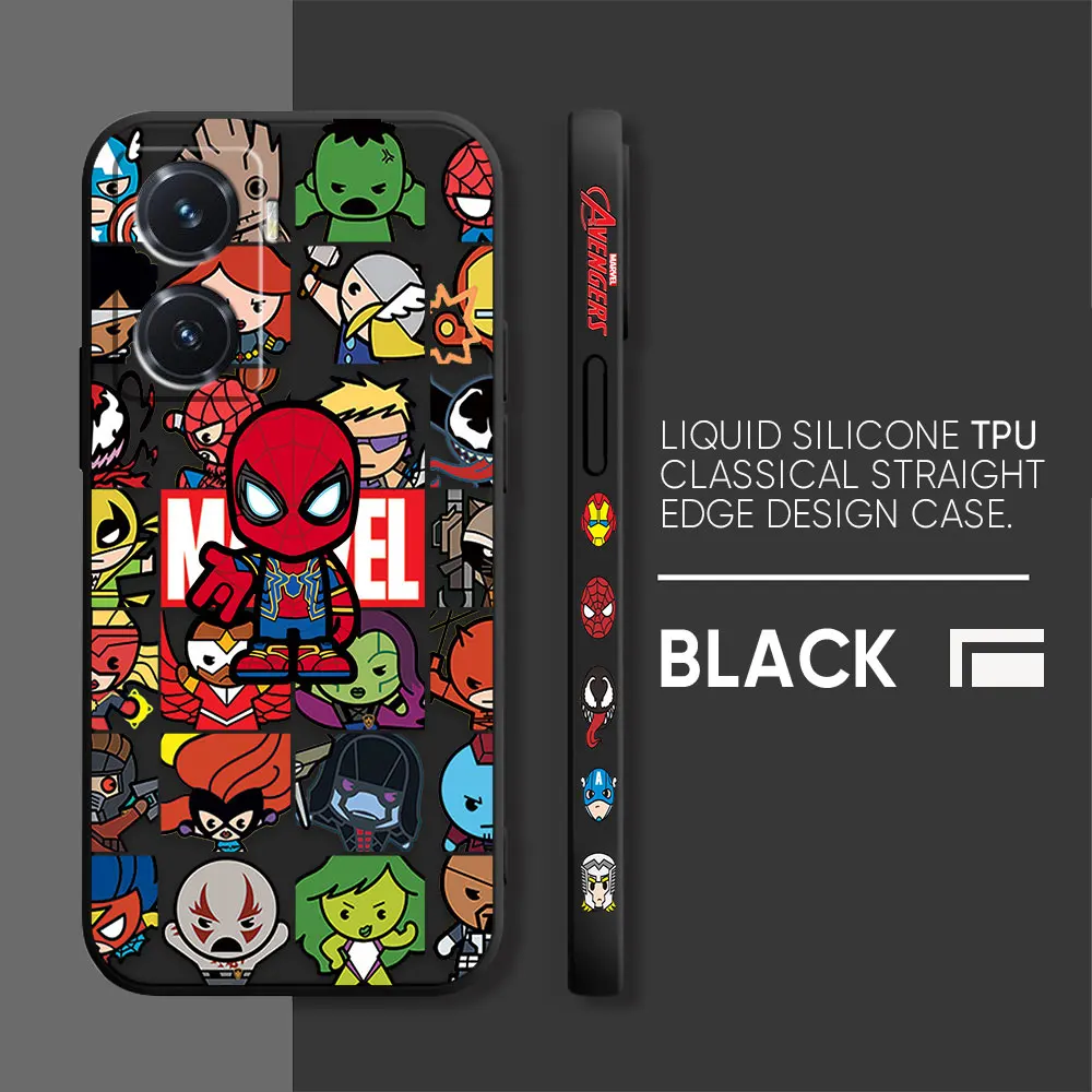 thumbnail image 1 of Case For VIVO Y55 Y52S Y53S Y66 Y71T Y73S 5G Y85 Y93 Z5X Z6 Simple Liquid Silicone Case Marvel Cartoon Iron Spider-Man Poster, 1 of 5