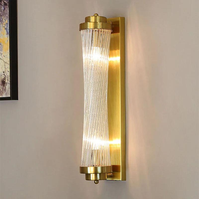 

Wholesale Nordic Modern Designer Golden Interior Decorative Wall Lamp for Hotel Corridor Lighting E14 Villa
