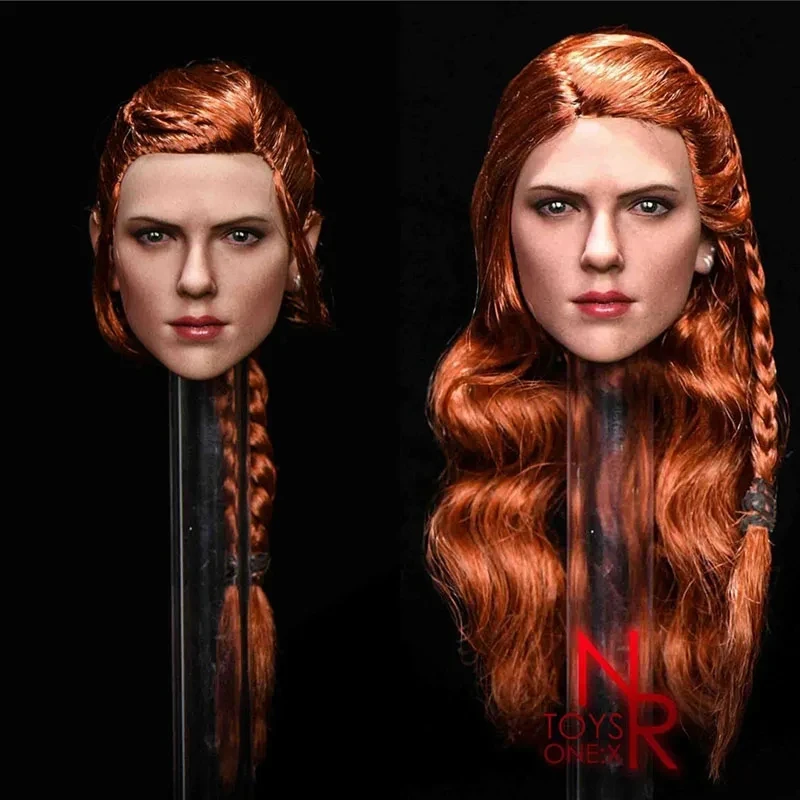 

NRTOYS NR30 1/6 Scarlett Johansson Head Sculpt Female Agent Braid Head Carving Model Fit 12'' Soldier Action Figure Body