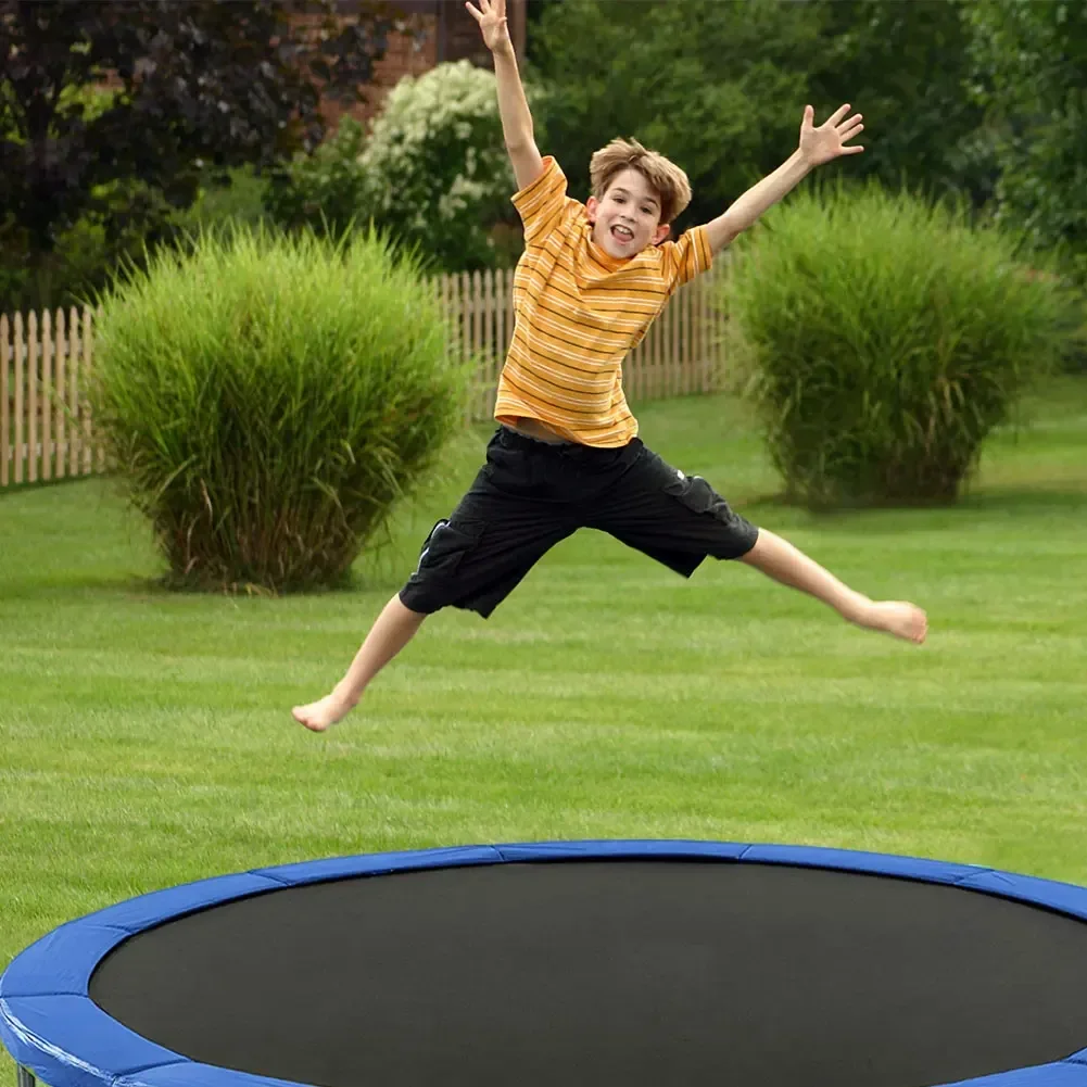 Trampoline Protective Cover Waterproof Round Trampoline Replacement Safety Pad Spring Mat Cover Fits 6ft 8ft 12ft 14ft Frames Round Frame Cushion