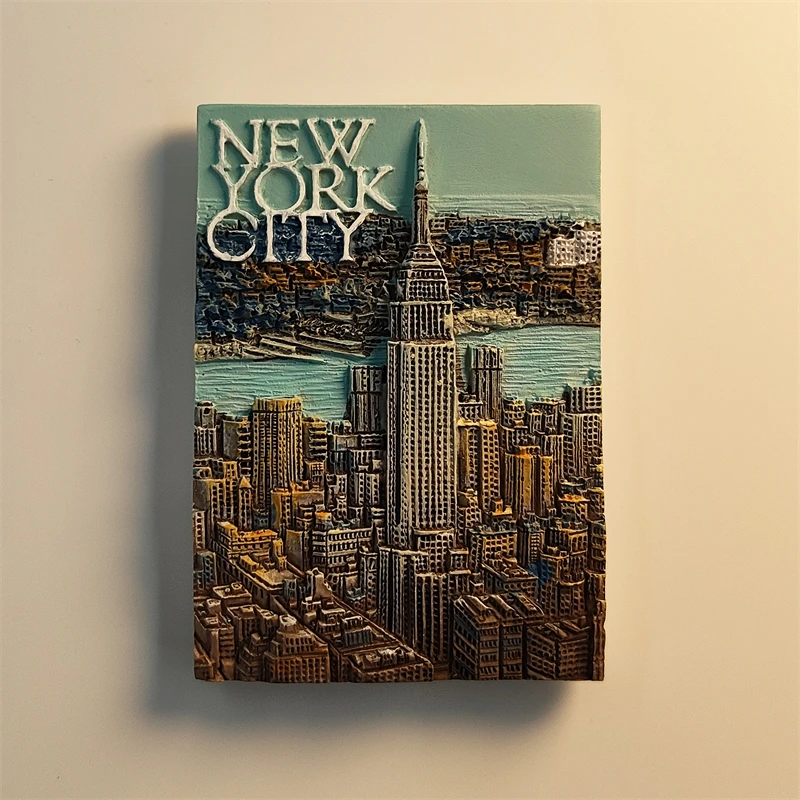 Magnetic Fridge Magnets Refrigerator Decor America New York 3D Stereoscopic Crafts Travel Commemoration Magnet